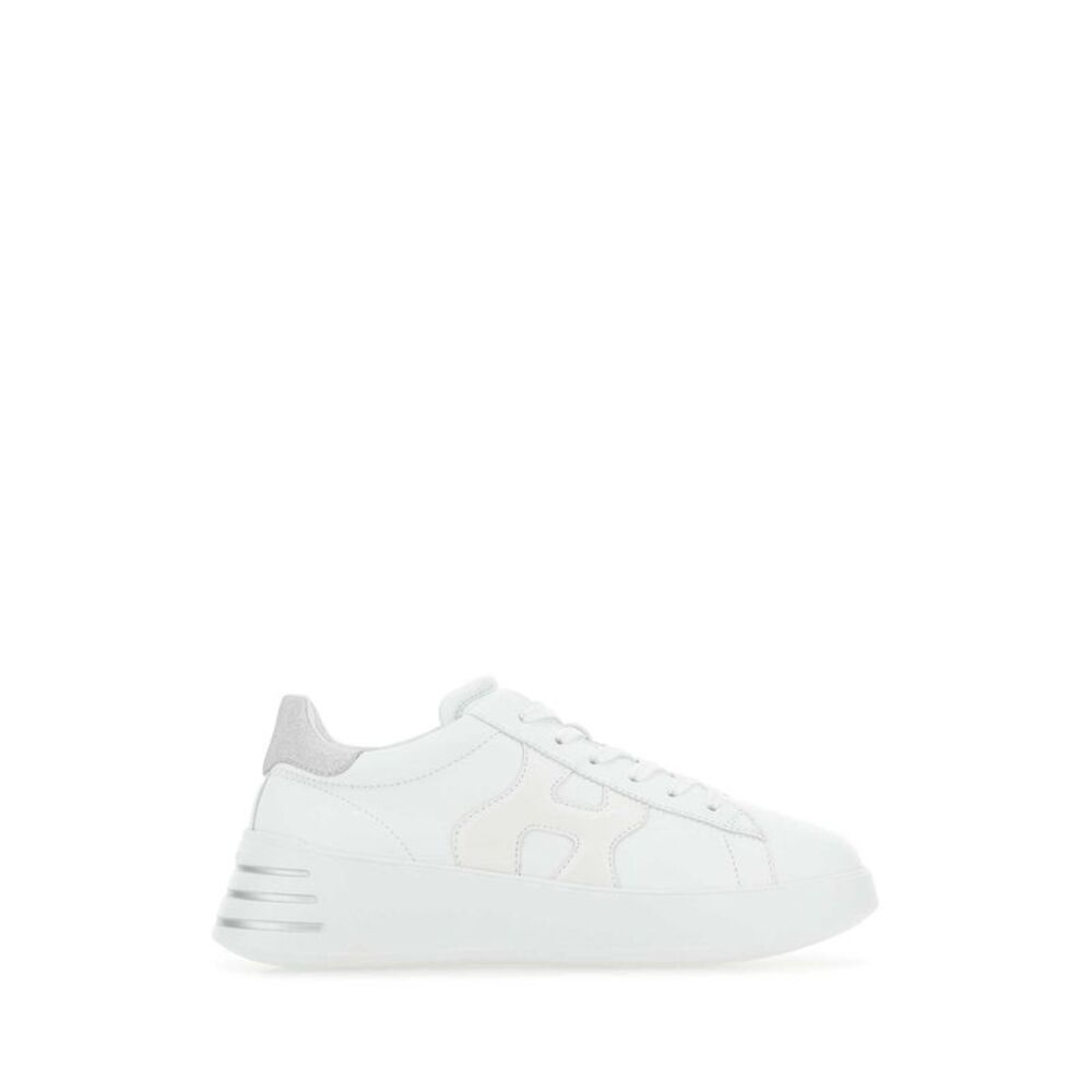 Hogan Women White Nappa Leather Rebel Sneakers
